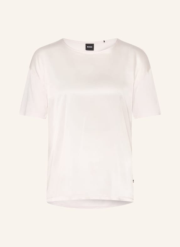 BOSS Halenka ESANDY ze směsi materiálů s hedvábím SVĚTLE RŮŽOVÁ