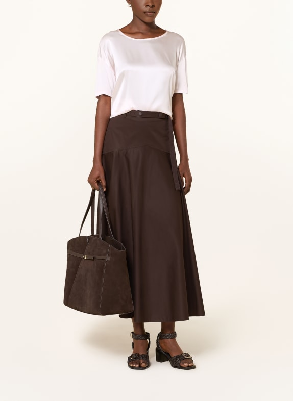 BOSS Blouse-shirt ESANDY in een mix van materialen met zijde ROSE CLAIR