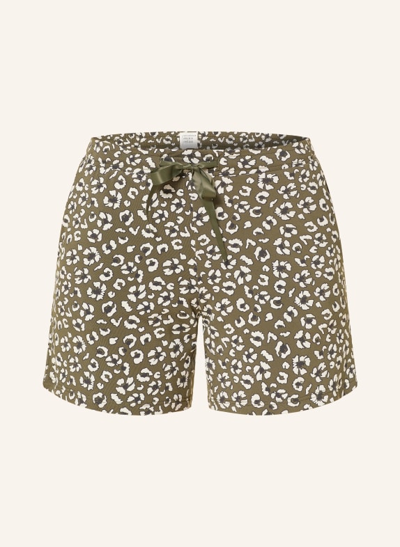 SCHIESSER Schlafshorts MIX+RELAX OLIV / DUNKELBRAUN / CREME