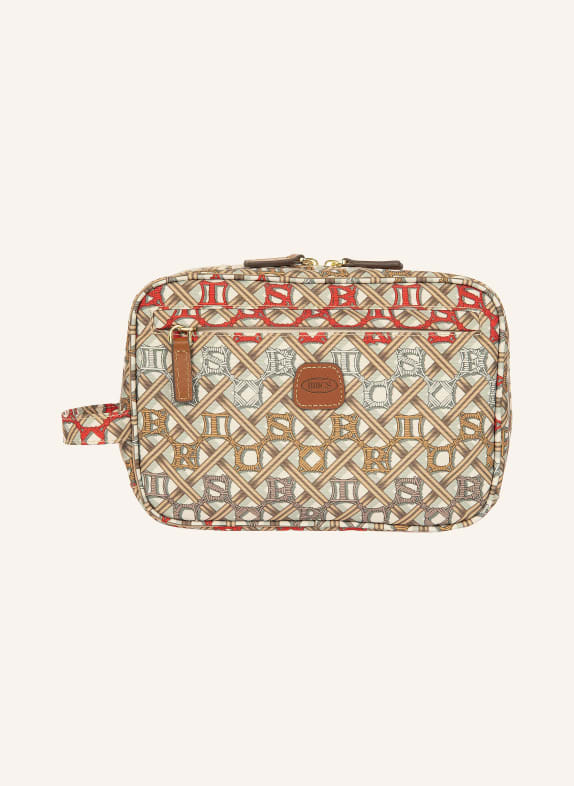 BRIC'S Kosmetiktasche X-TRAVEL CREME / BEIGE / ROT
