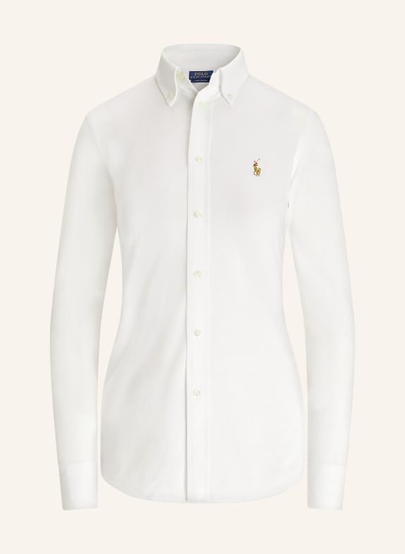 POLO RALPH LAUREN Piqué shirt blouse WHITE