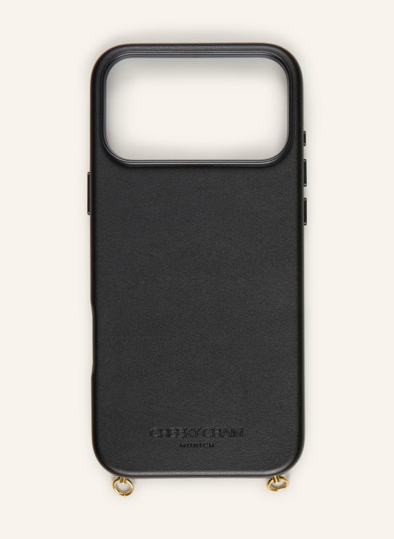 CHEEKY CHAIN MUNICH Pouzdro na smartphone ČERNÁ / ZLATÁ