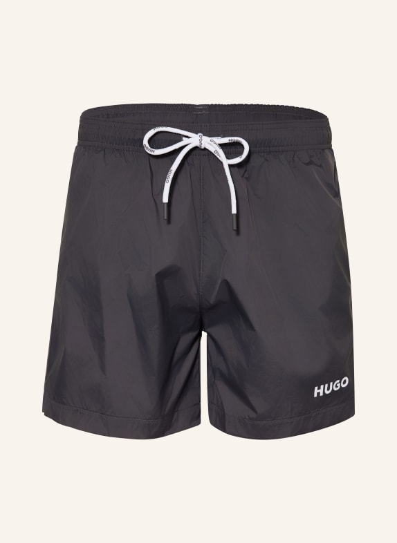 HUGO Koupací šortky HAITI TMAVĚ ŠEDÁ