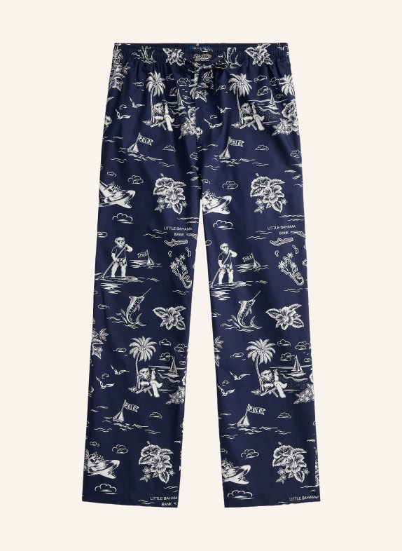 POLO RALPH LAUREN Spodnie od piżamy GRANATOWY / BIAŁY