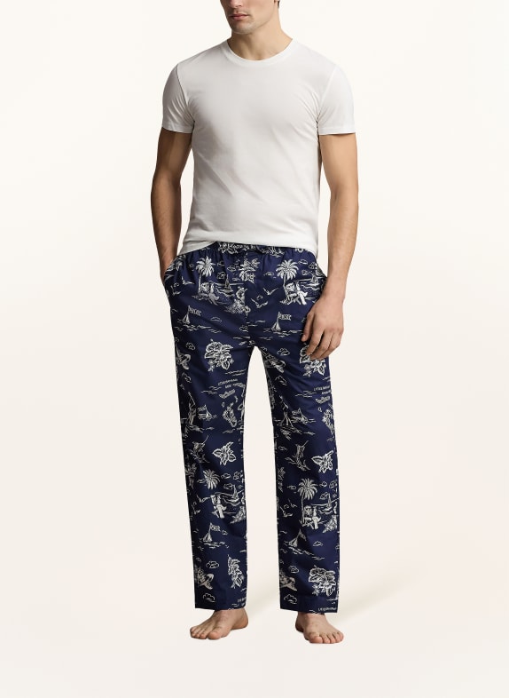 POLO RALPH LAUREN Spodnie od piżamy GRANATOWY / BIAŁY