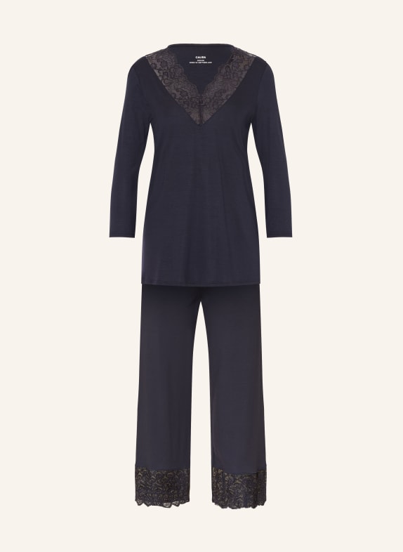 CALIDA 7/8-Schlafanzug ELEGANT DREAMS DUNKELBLAU