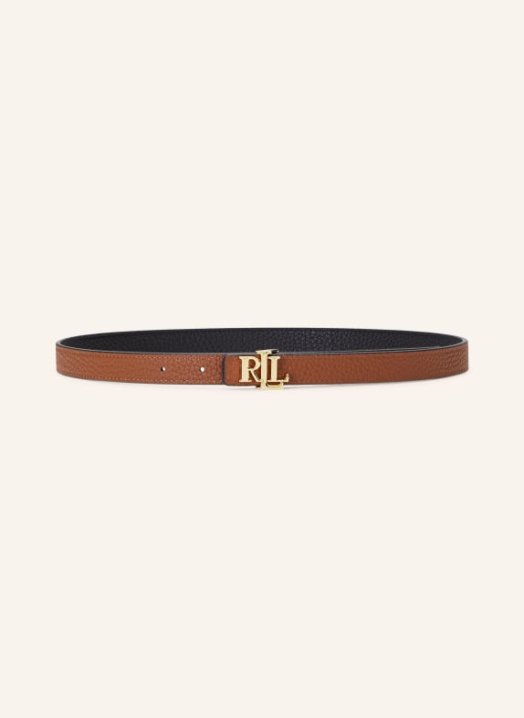 LAUREN RALPH LAUREN Leather belt BLACK