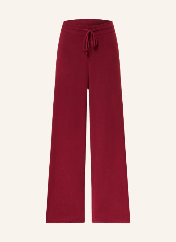 lilienfels Gebreide broek met kasjmier DONKERROOD