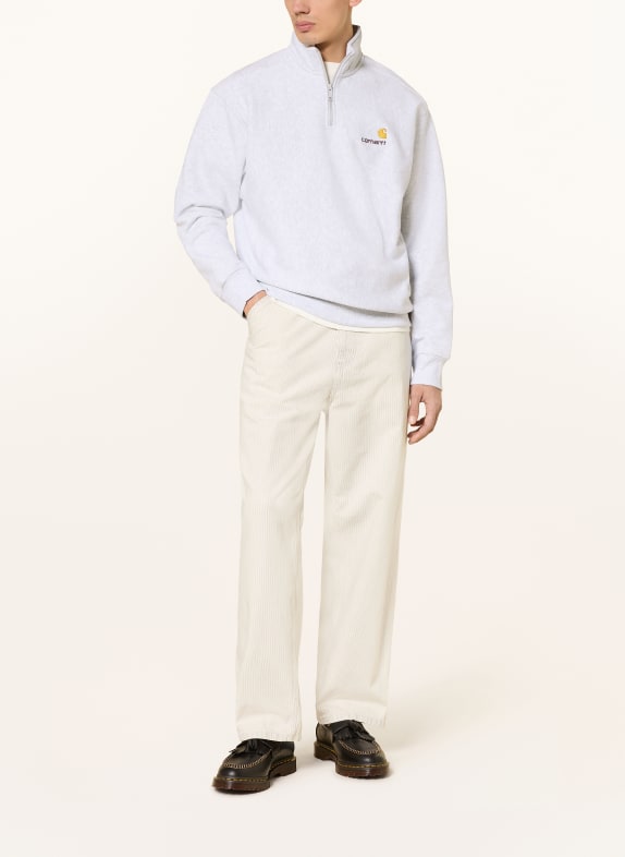 carhartt WIP Sweat-Troyer AMERICAN SCRIPT HELLGRAU
