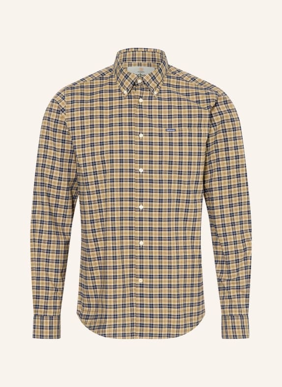 Barbour Shirt LOMOND tailored fit LIGHT BROWN / ECRU / DARK BLUE