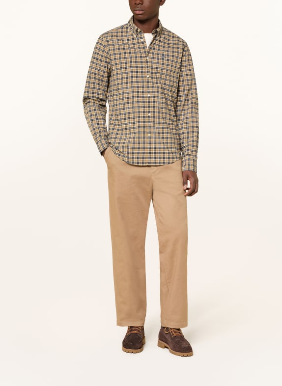 Barbour Overhemd LOMOND Tailored Fit LICHTBRUIN / ECRU / DONKERBLAUW