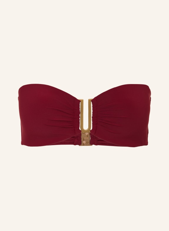 JETS Australia Bandeau-Bikini-Top JETSET DUNKELROT