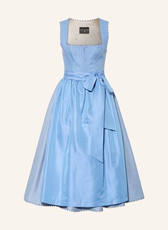 KINGA MATHE Dirndl MÜNCHEN mit Leinen HELLBLAU