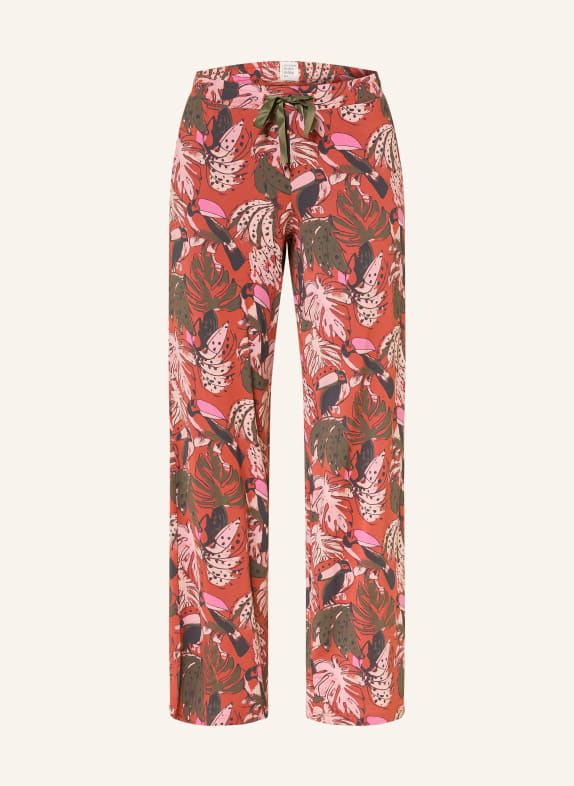 SCHIESSER Schlafhose MIX+RELAX DUNKELORANGE / PINK / KHAKI