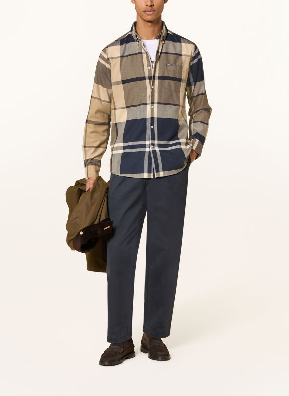 Barbour Hemd DUNOON Tailored Fit BEIGE / DUNKELBLAU