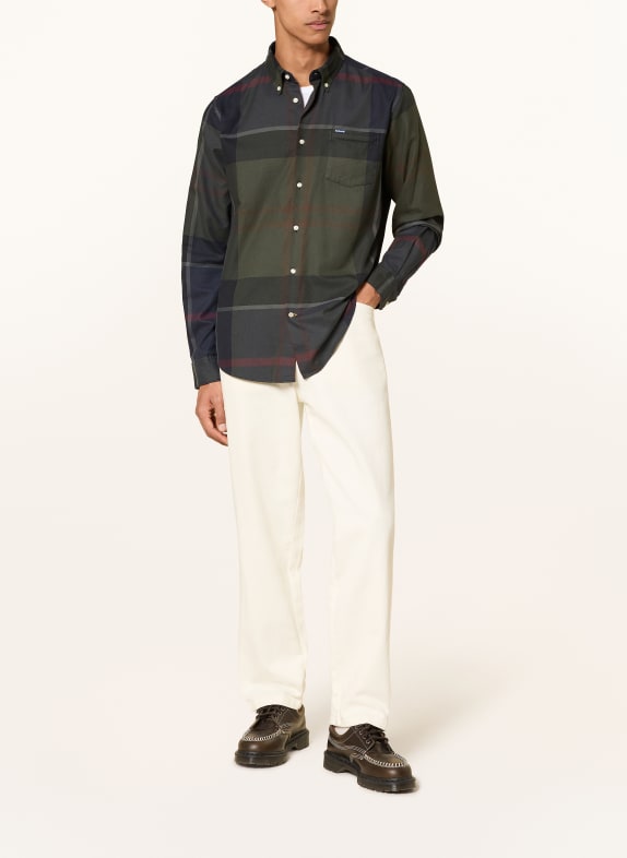 Barbour Overhemd DUNOON Tailored Fit DONKERGROEN / DONKERGRIJS / DONKERBLAUW