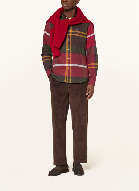 Barbour Hemd DUNOON Tailored Fit DUNKELROT / DUNKELGELB / DUNKELGRÜN
