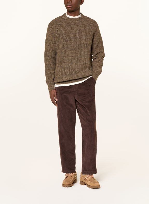 Barbour Trui HORSEFORD MARRON FONCÉ / LICHTBRUIN