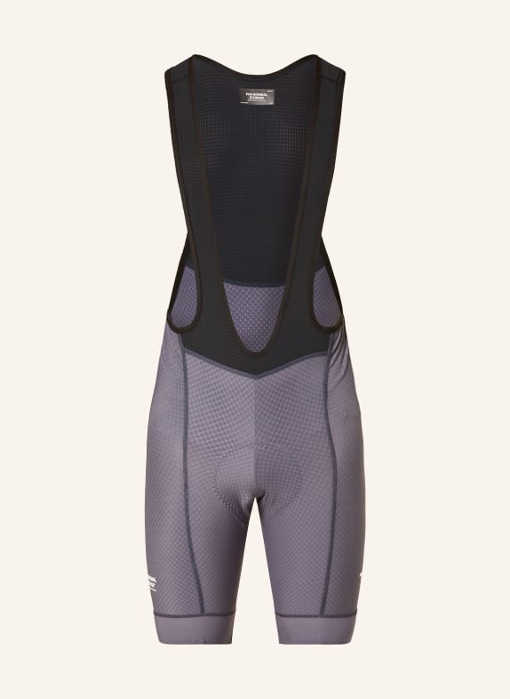 PAS NORMAL STUDIOS Fietsbroek ESSENTIAL met bretels en gewatteerde inzetstukken GRIJS / ZWART