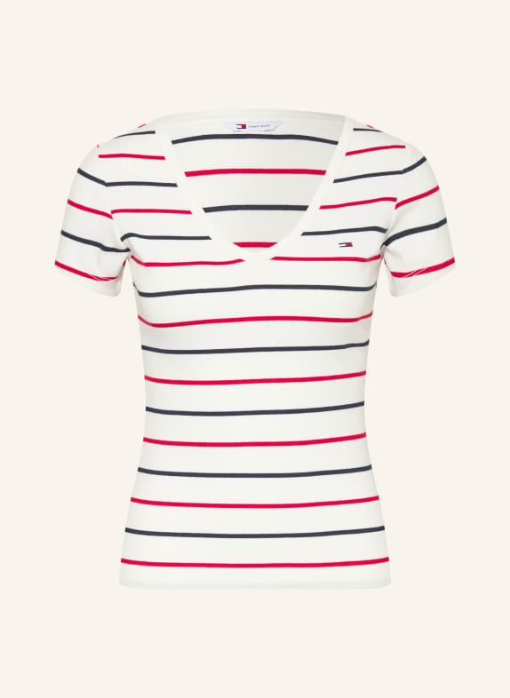 TOMMY JEANS T-shirt WHITE / RED / DARK BLUE