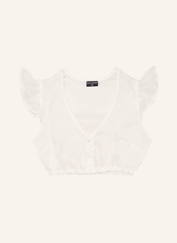 KINGA MATHE Blouse dirndl KIKI en soie ÉCRU