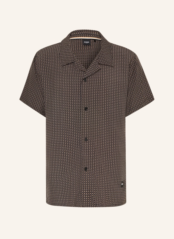 BOSS Resorthemd BEACH Comfort Fit SCHWARZ / HELLBRAUN / WEISS