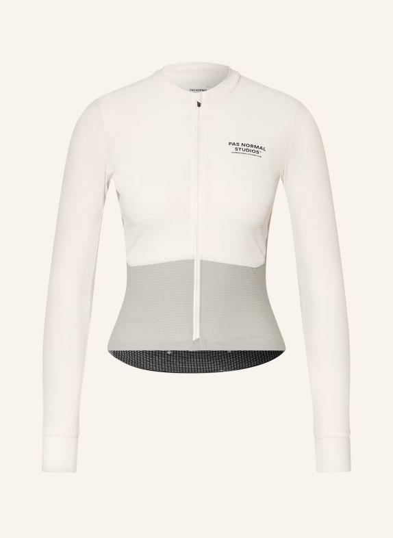 PAS NORMAL STUDIOS Cycling jersey MECHANISM PRO LONG SLEEVE JERSEY WHITE / GRAY