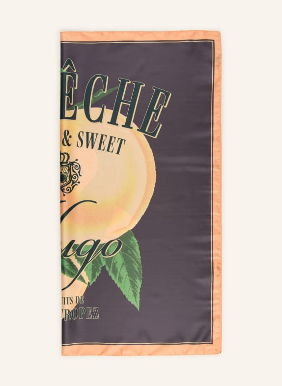 HUGO Doek AURAIZE DONKERGRIJS / LICHTORANJE / GEEL