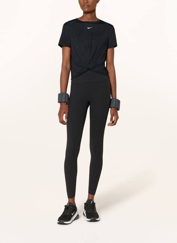 Nike Cropped shirt ONE CLASSIC TWIST ZWART