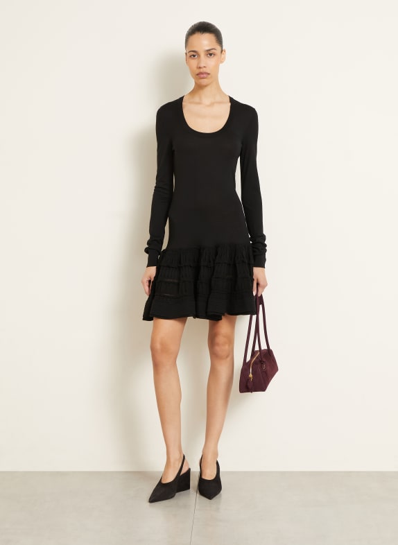 ALAÏA Schoudertas LE TECKEL MEDIUM MARRON FONCÉ / GOUD