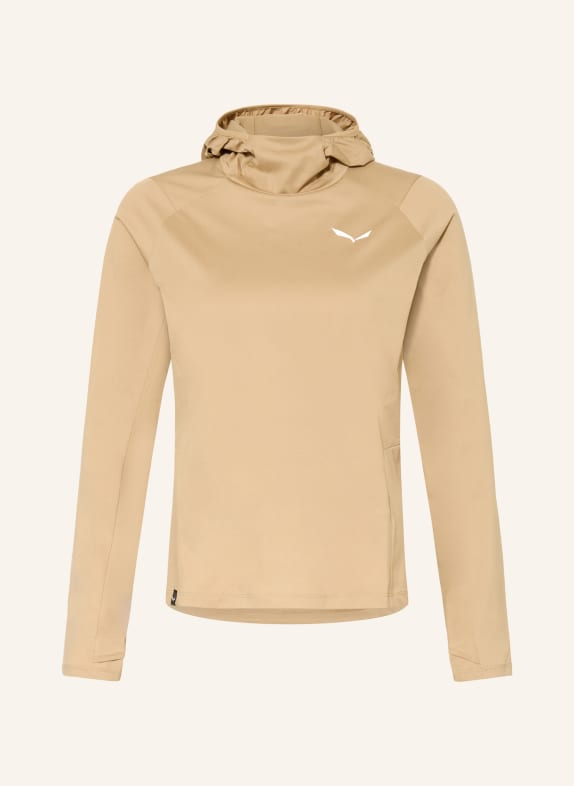 SALEWA Tričko s dlouhým rukávem PUEZ SUN BÉŽOVÁ