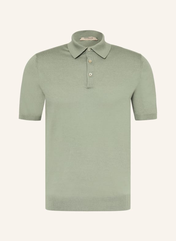 FIORONI Strick-Poloshirt GRÜN