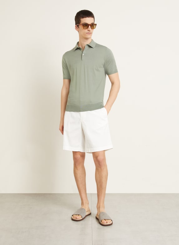 FIORONI Gebreid poloshirt GROEN