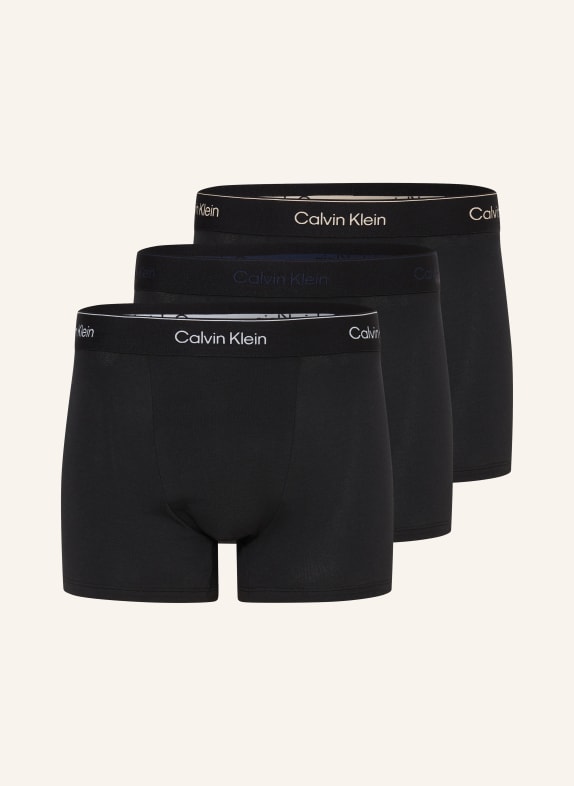 Calvin Klein Boxerky ICON COTTON Relaxed Fit, 3 kusy v balení ČERNÁ