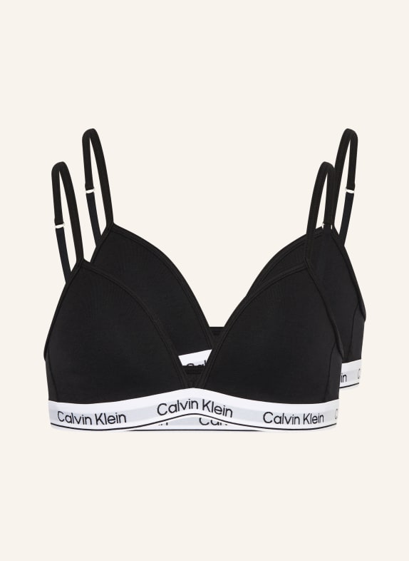 Calvin Klein Lot de 2 bustiers ICON COTTON STRETCH NOIR