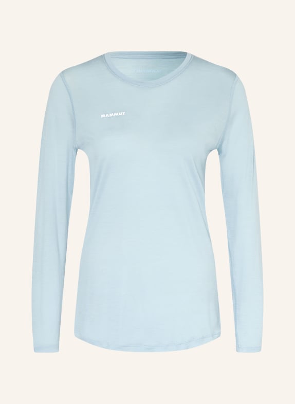 MAMMUT Long sleeve shirt TREE WOOL with merino wool LIGHT BLUE