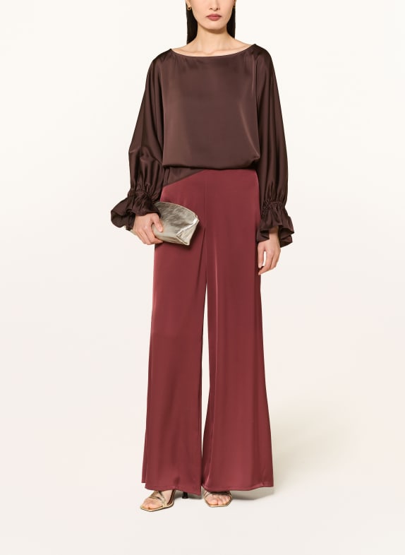 V by Vera Mont satijnen broek DONKERROOD