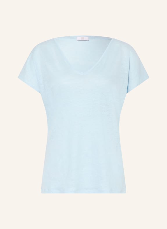 RIANI T-shirt made of linen LIGHT BLUE