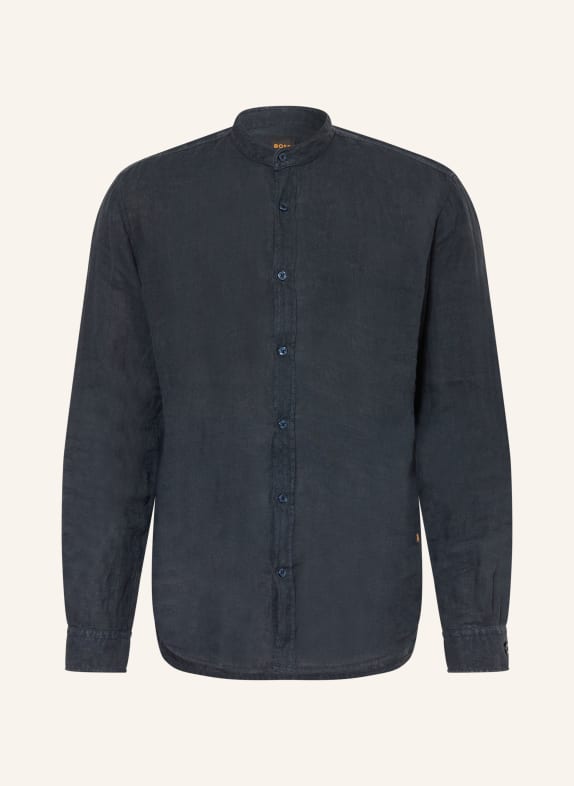 BOSS Linen shirt RACE Regular Fit DARK BLUE