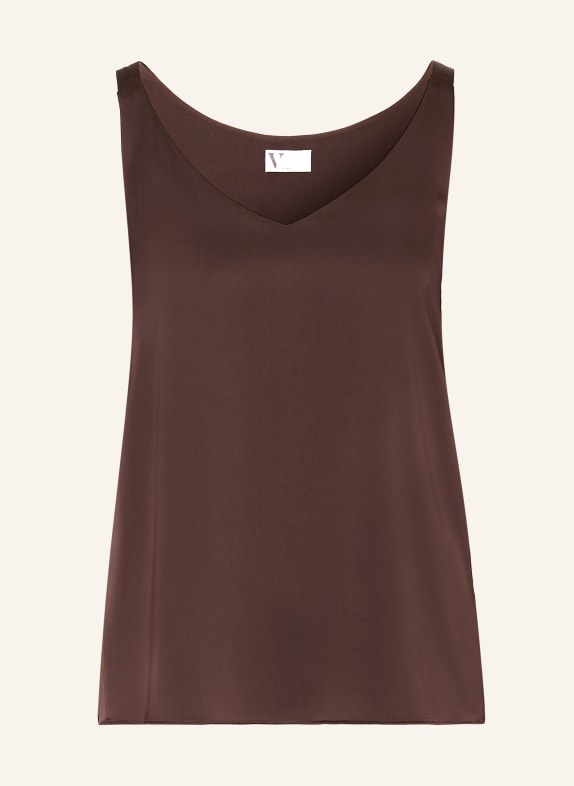 V by Vera Mont Satin top DARK BROWN
