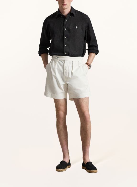 POLO RALPH LAUREN Leinenhemd Custom Fit SCHWARZ