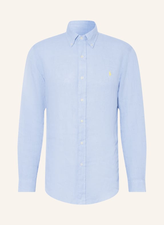 POLO RALPH LAUREN Lněná košile Custom Fit TMAVĚ MODRÁ