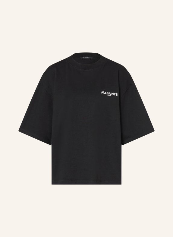 ALLSAINTS Oversized-Shirt AMELIE SCHWARZ / GRAU / WEISS