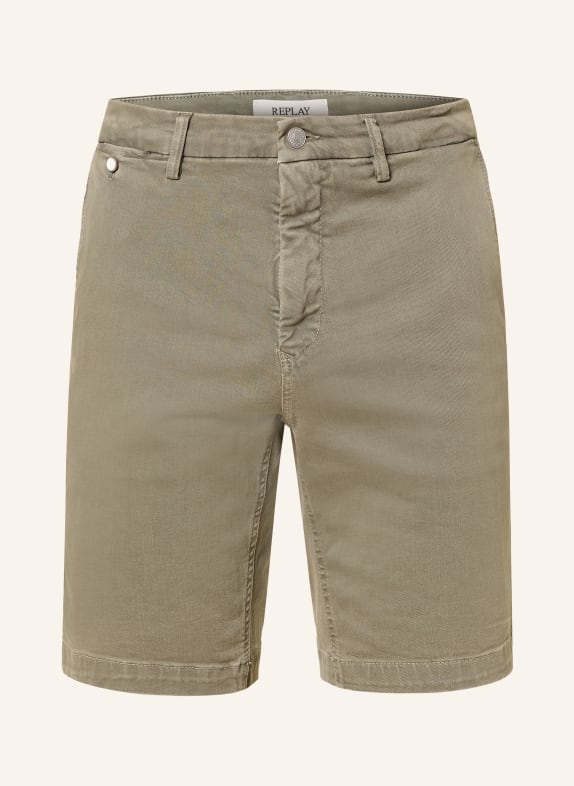 REPLAY Szorty jeansowe BENNI regular fit KHAKI