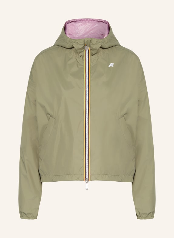 K-WAY Veste réversible LAURETTE OLIVE / ROSE