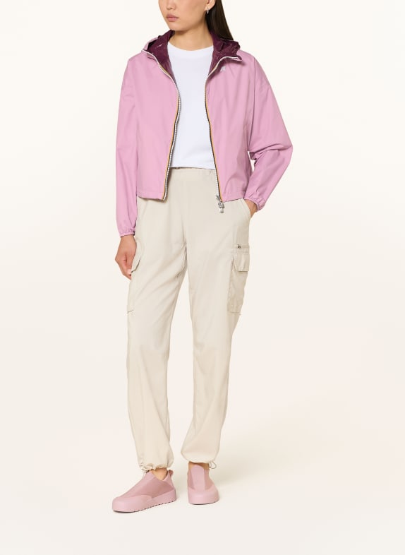 K-WAY Jacke LAURETTE zum Wenden ROSA / DUNKELLILA