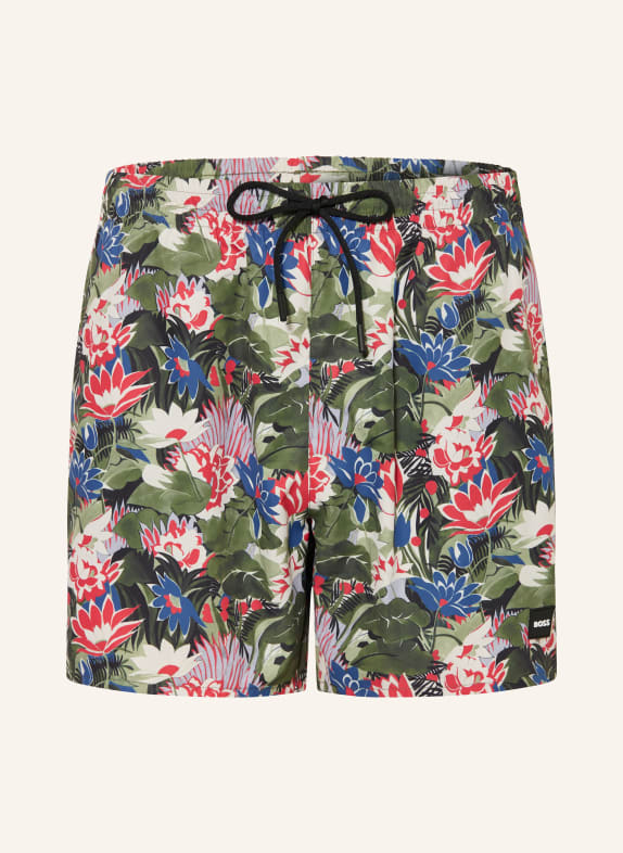 BOSS Swim shorts PIRANHA KHAKI / RED / BLUE