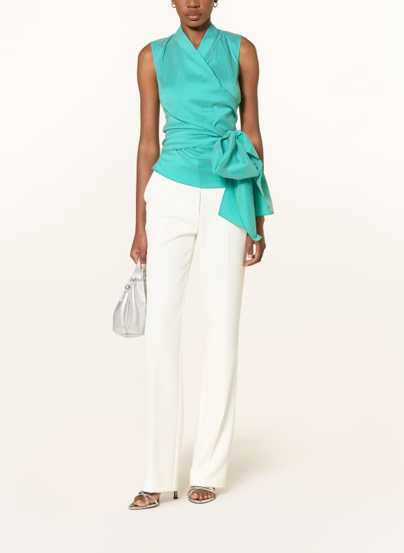 TALBOT RUNHOF Wrap blouse TURQUOISE