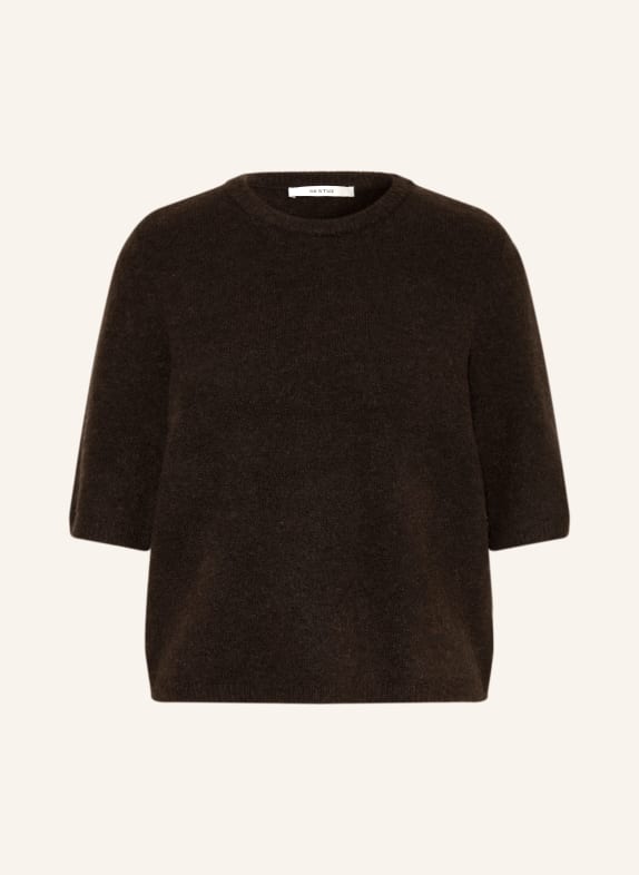 GESTUZ Strickshirt ALPHAGZ mit Alpaka DUNKELBRAUN