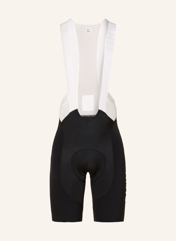 Rapha Radhose PRO TEAM BIB III mit Trägern und gepolstertem Einsatz SCHWARZ / ECRU / WEISS
